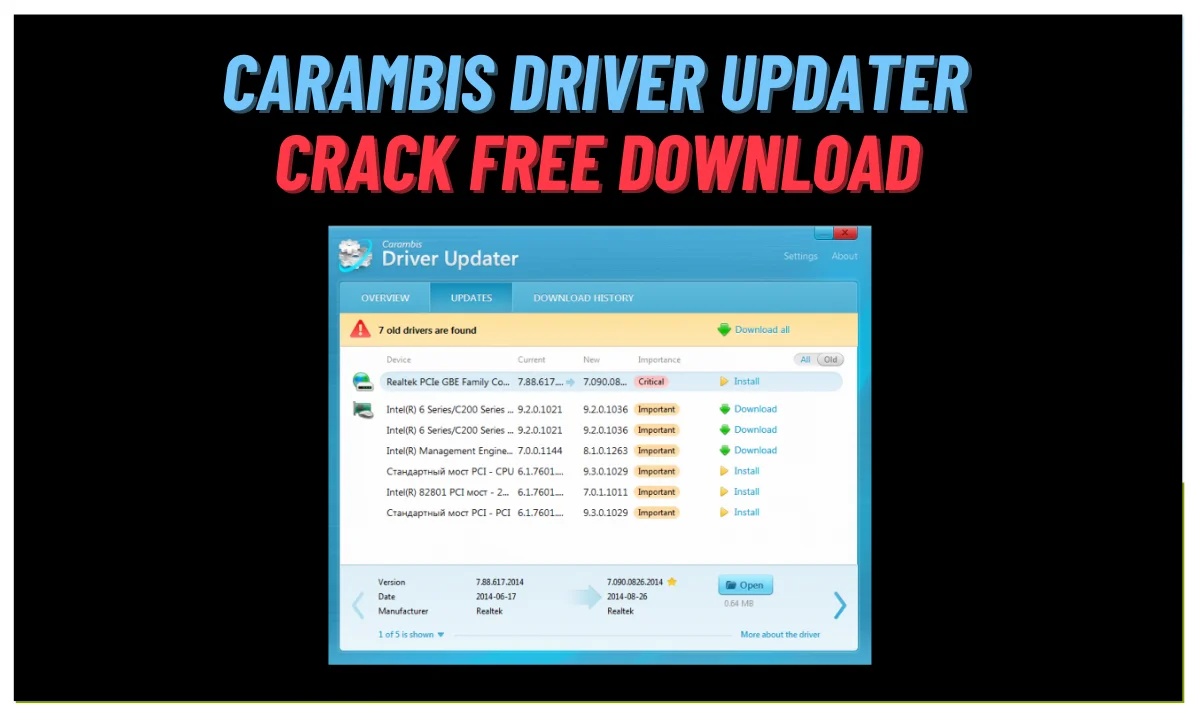 Carambis Driver Updater Crack