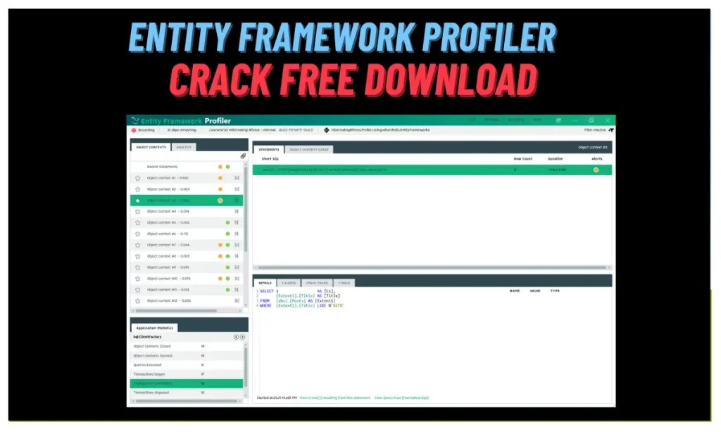 Entity Framework Profiler Free Download
