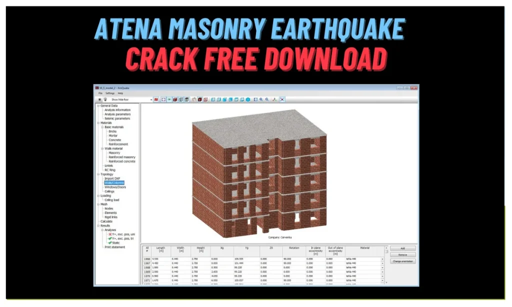 ATENA MASONRY EARTHQUAKE Free Download